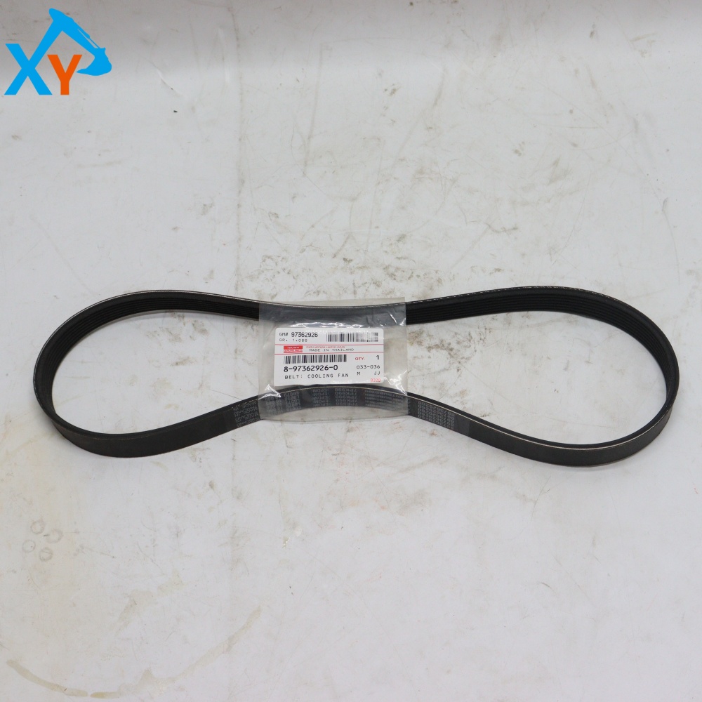 8973629260 Original Excavator Parts Cooling Fan Belt for ISUZU Engine 4JJ1 ﻿