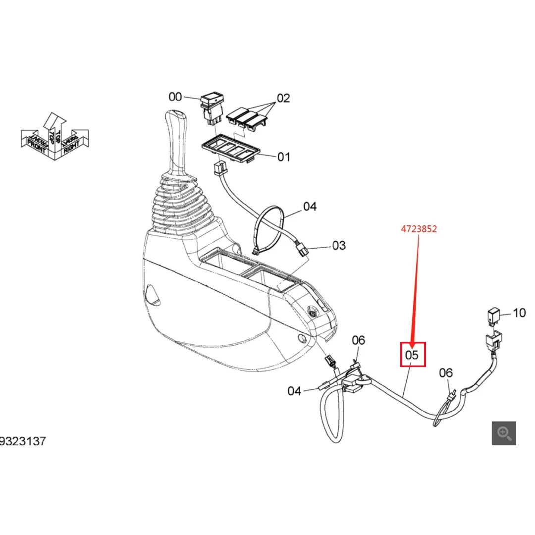 4723852 Original Excavator Electrical Parts Wire Harness for ZX200