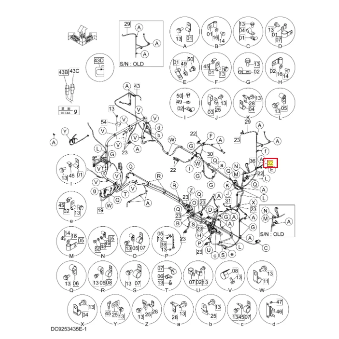 YA00027872 Excavator Wiring Harness for ZX850-3