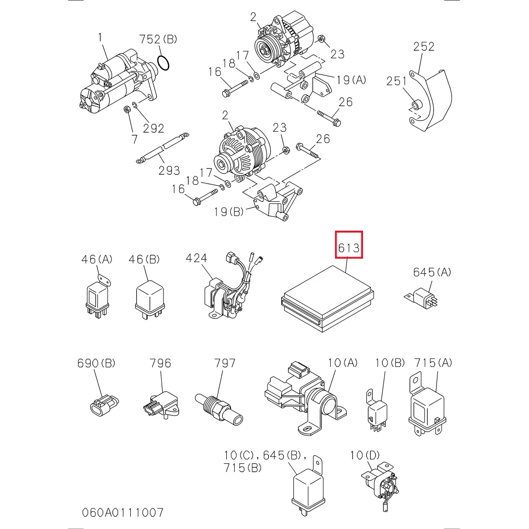 8981530731 Excavator 6HK1 Engine Controller Unit