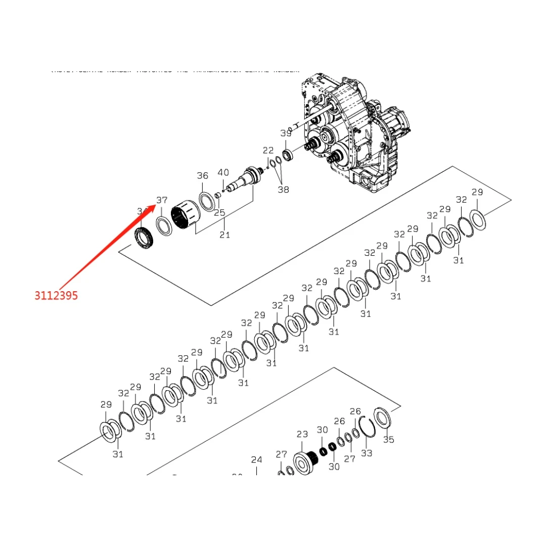 3112395 Original Loader D-type Oil Seal Ring for ZW220
