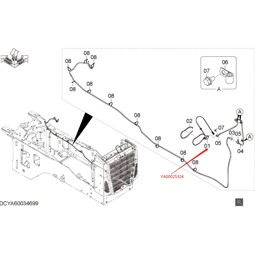 YA00025324 Original Loader Parts Camera for ZW220-5A