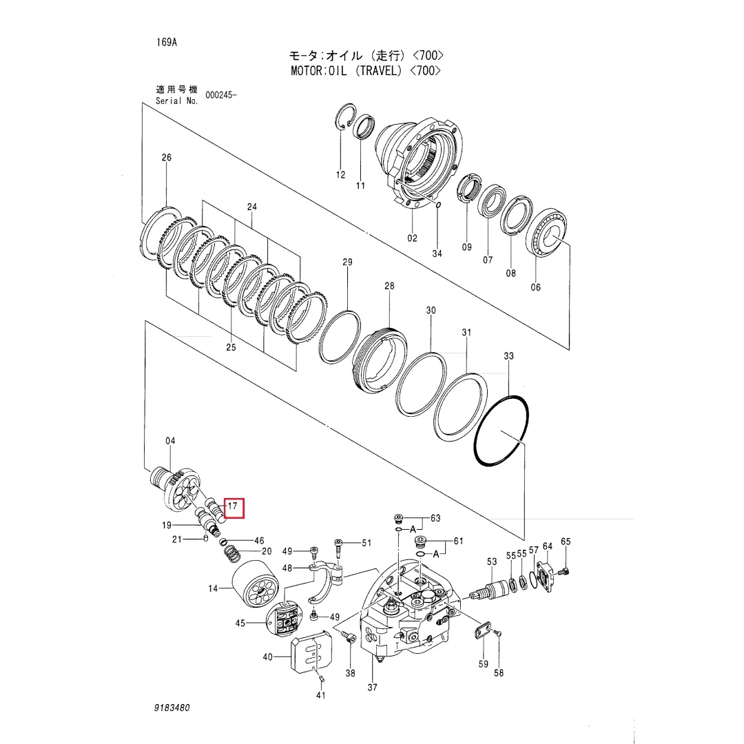 8051275 Original HITACHI Excavator Hydraulic Pump Piston Assy for ZX330