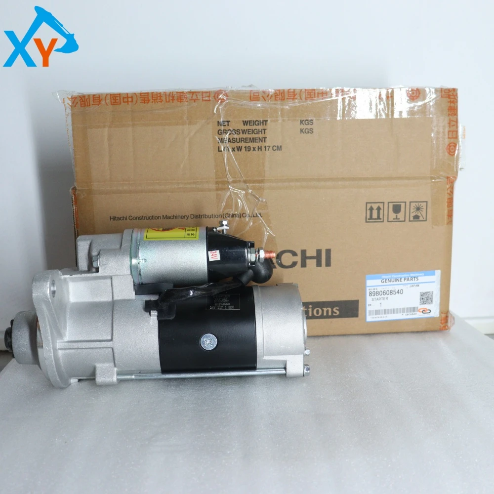 8980608540 Genuine Isuzu 6HK1 Starter Motor Assembly for Hitachi ZX330 ZX360 Excavator ﻿