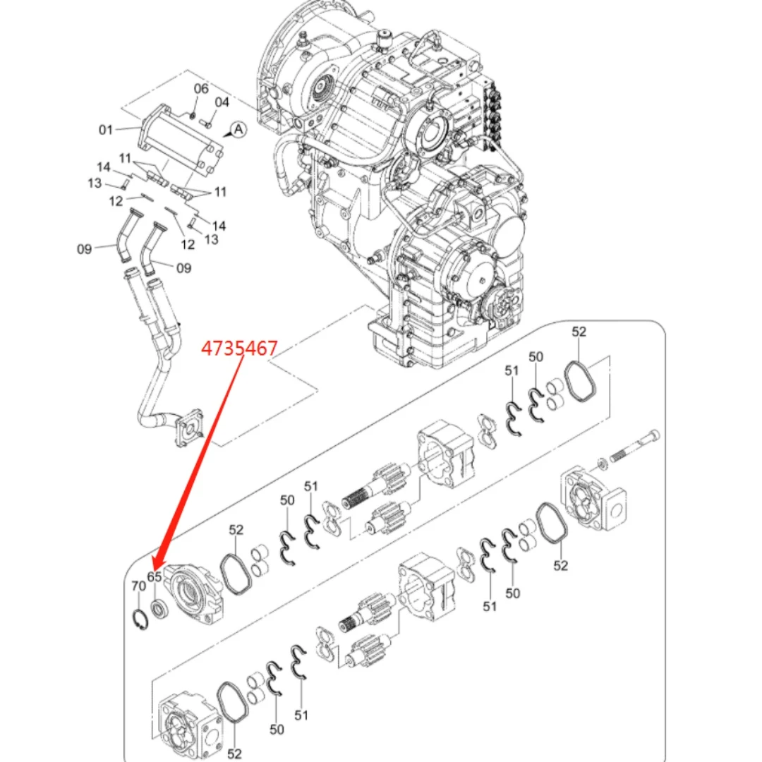 4735467 Original Hitachi Loader Oil Seal for ZW310
