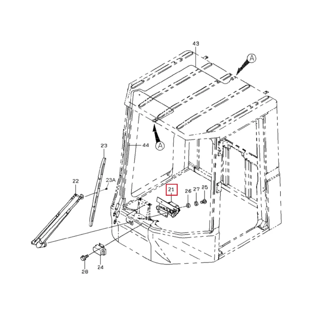 4448760100 Loader Parts Wiper Motor for ZW370 ZW550