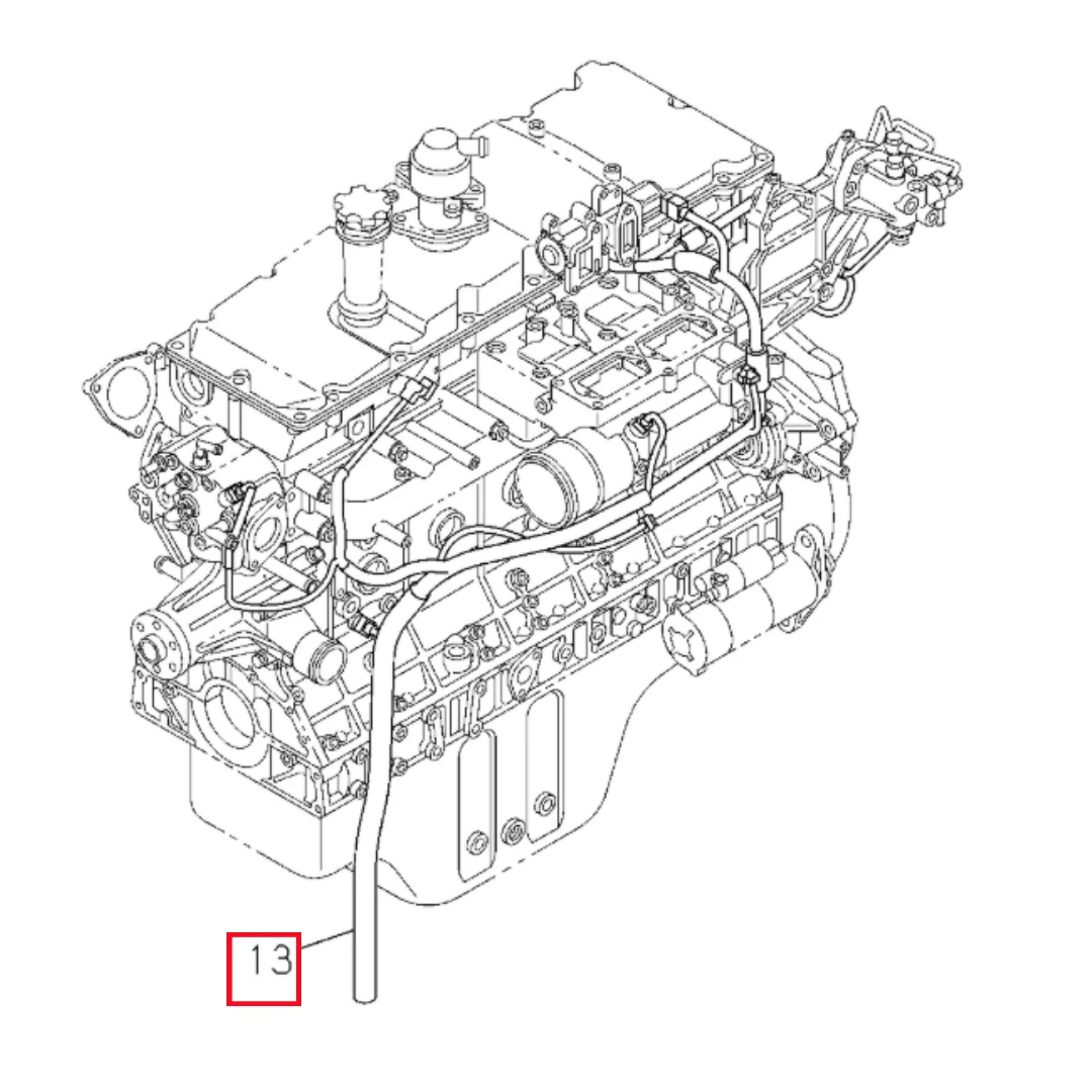 8982586410 Original Excavator 6WG1 Engine Wiring Harness for Hitachi ZX490-5A