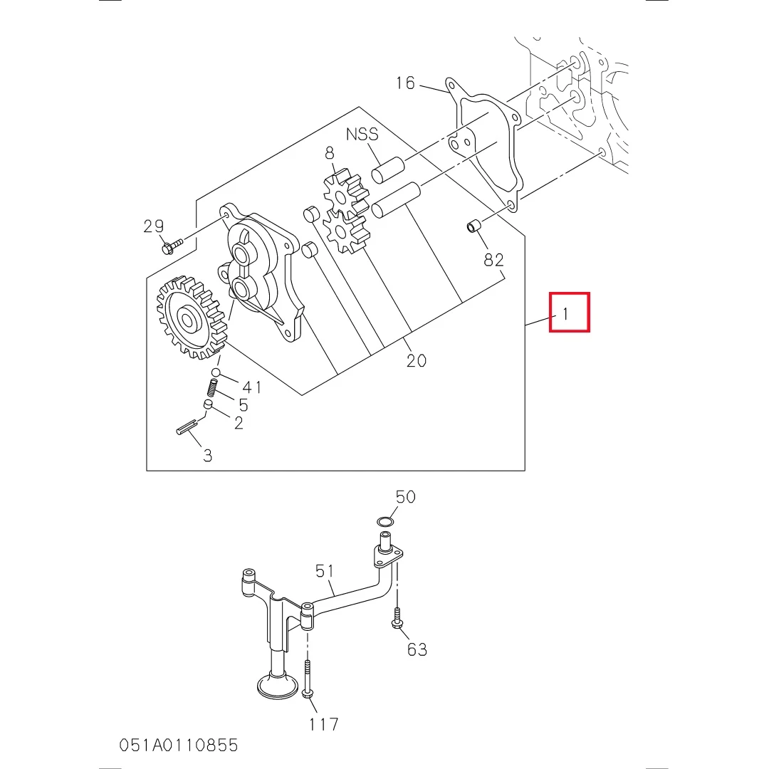 1131003131 Genuine Oil Pump for Isuzu 4HK1 Engine Hitachi Excavator Parts