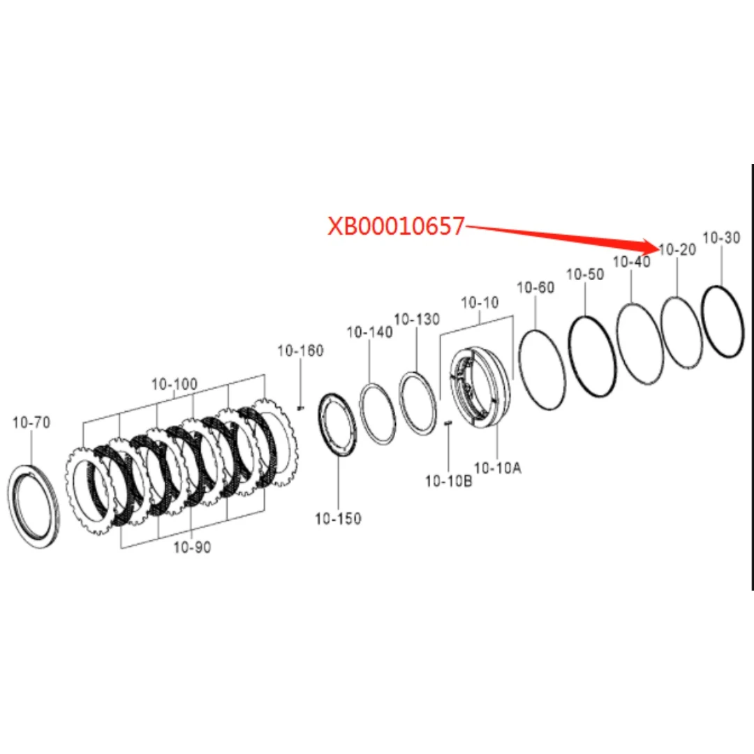 XB00010657 Original Loader Rubber Ring for ZW220-5A ZW180-5A