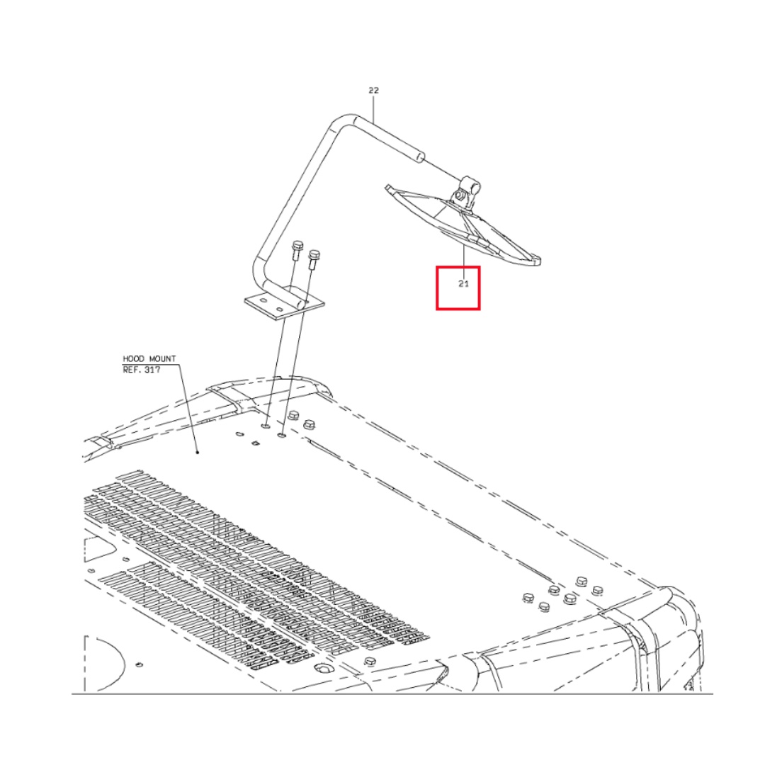 4434070050 Original Loader Rearview Mirror for ZW310-5A