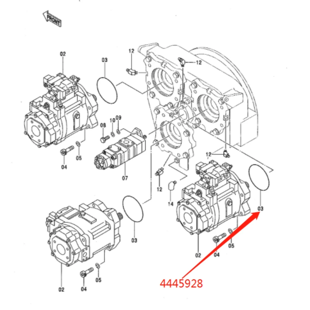 4445928 Original Excavator Oil Seal for ZX670-3 ZX690-5A ZX850-3 ZX890-5A