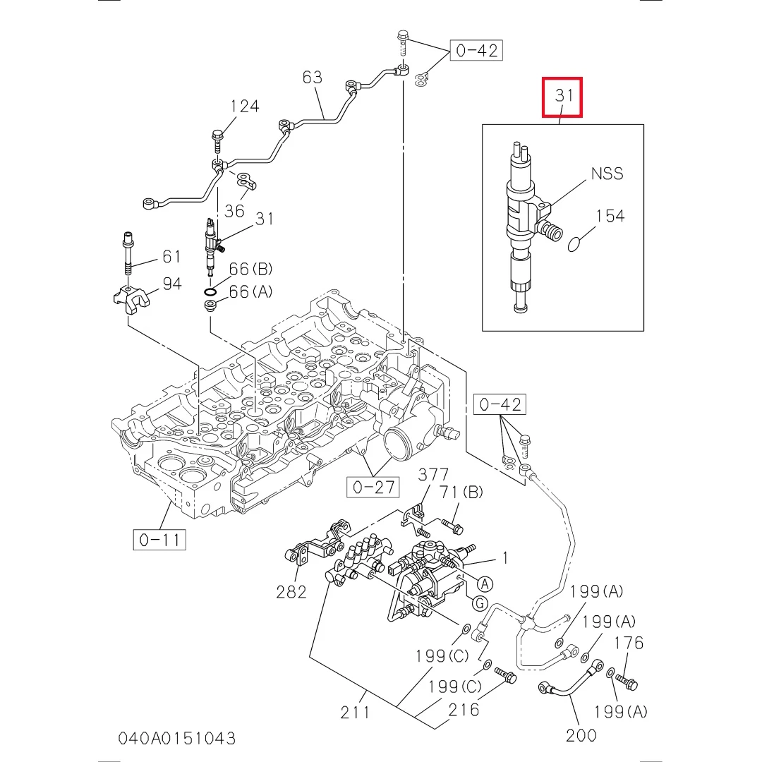 8982806971 Original Isuzu 4HK1 6HK1 Engine Fuel Injector for Engineering Excavator