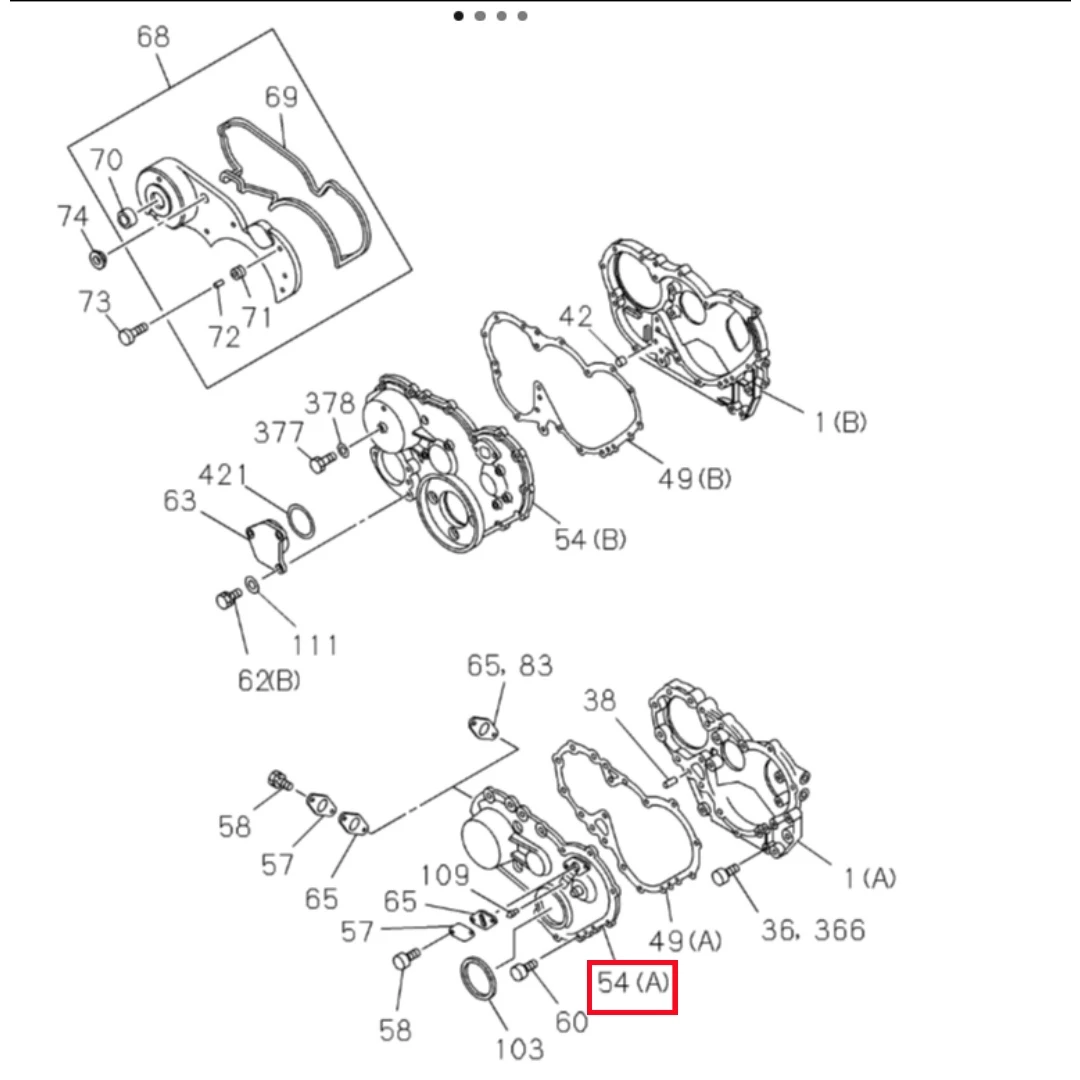 1113210790 Genuine Timing Gear Cover for Isuzu 6BG1 Engine Hitachi Excavator Parts