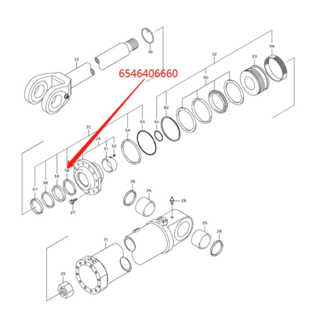 6546406660 Original Loader Oil Seal for Hitachi ZW550 ﻿
