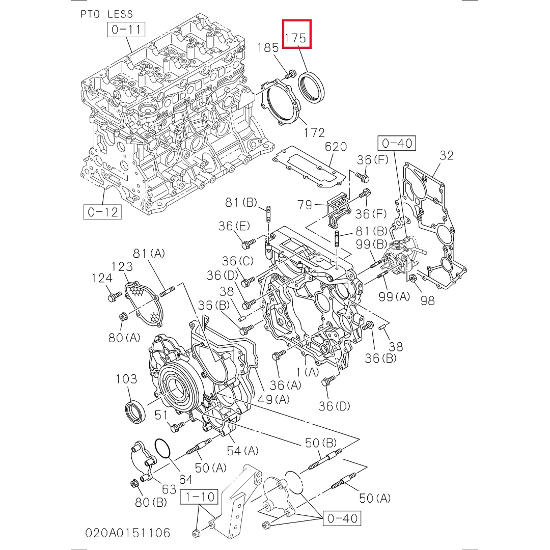 8970715611 Original Isuzu 4JJ1 Engine Crankshaft Oil Seal (rear) for Excavator Parts ﻿
