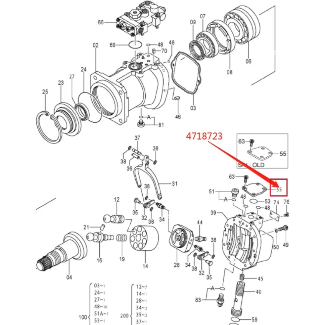 4718723 Original Excavator Stopper for Hitachi ZX300-5A ZX330-5G ZX330-5A