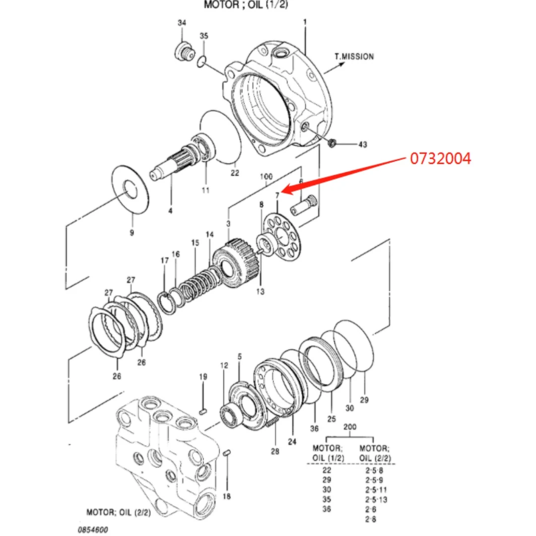 0732004 Original Excavator Nine Hole Plate Retainer Plate for ZX40-5A ZX55