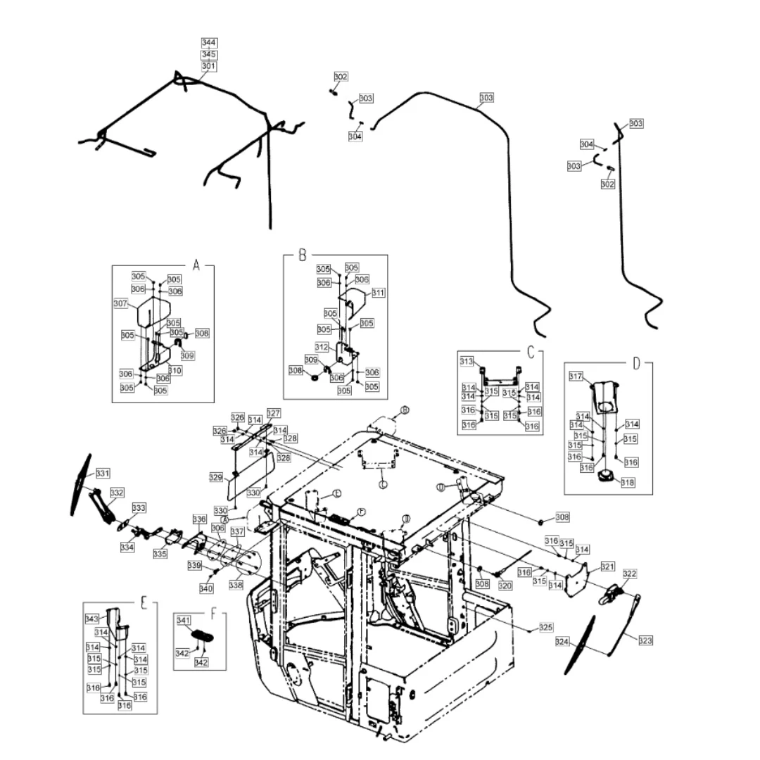 XB00010961 Loader Wiper Motor for ZW120-6 ZW180-5A ZW220-5A ZW310-5A ﻿ ﻿