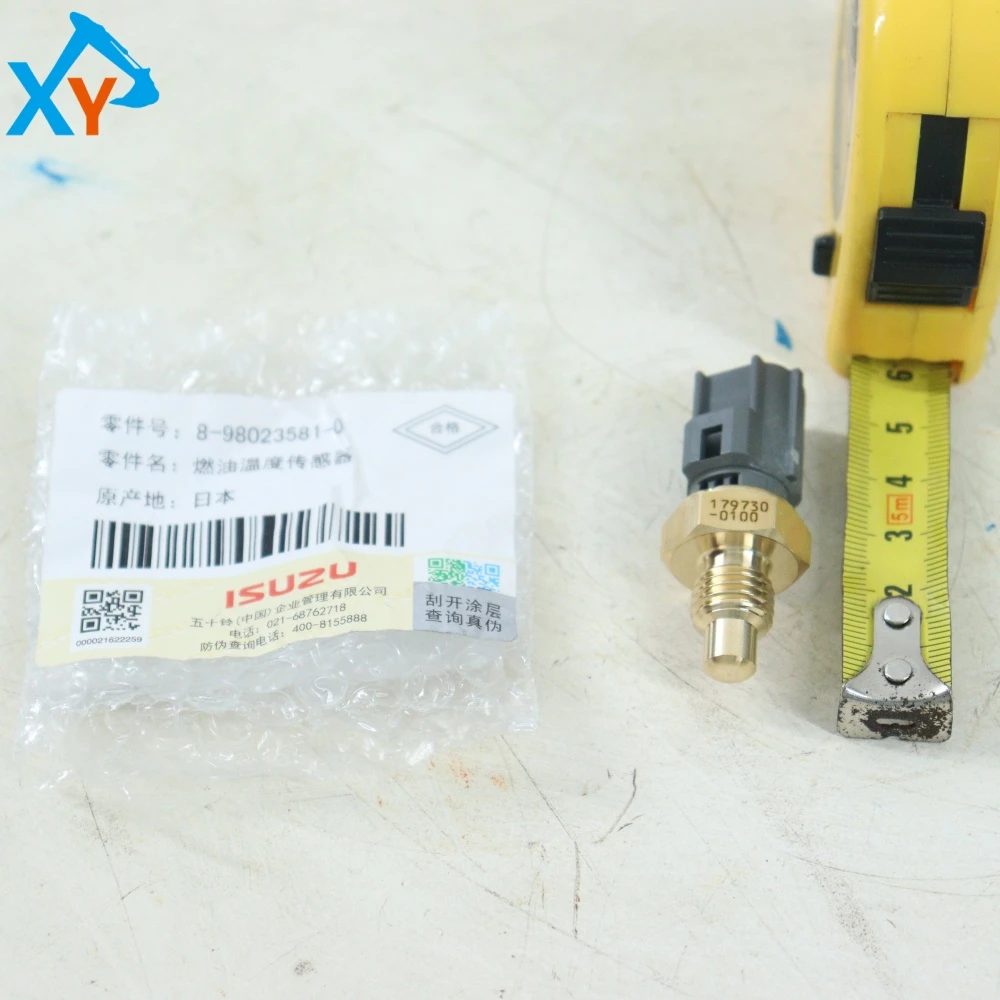 8980235810 Original Excavator Isuzu 4HK1 Engine Fuel Temperature Sensor