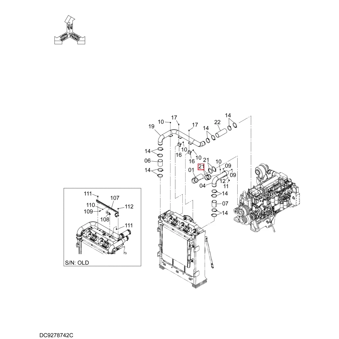4282490 Original Excavator Hose Clamp for ZX160 ZX190 ZX240