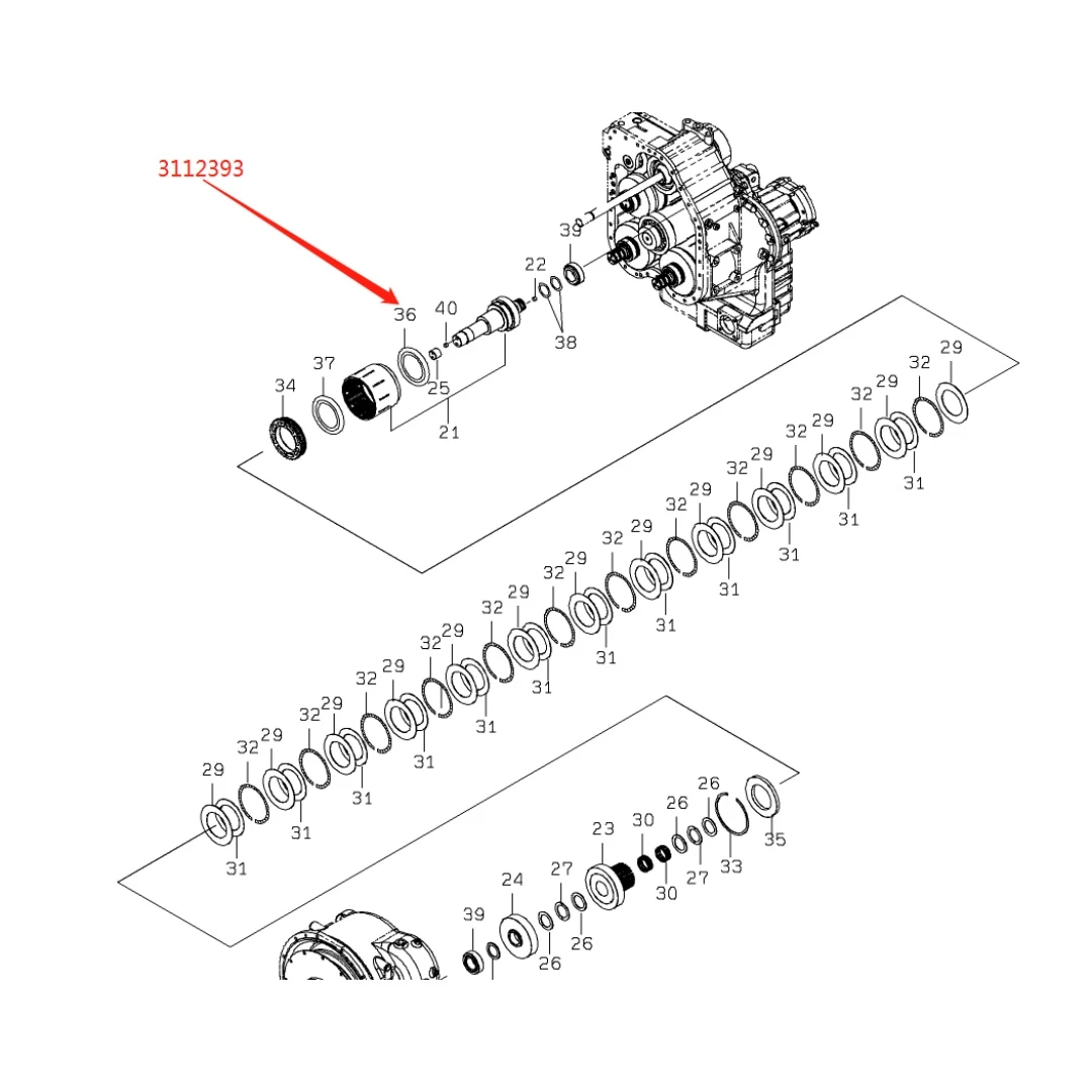 3112393 Original Loader D-RING for ZW140-5B ZW220 ZW310-6 ﻿