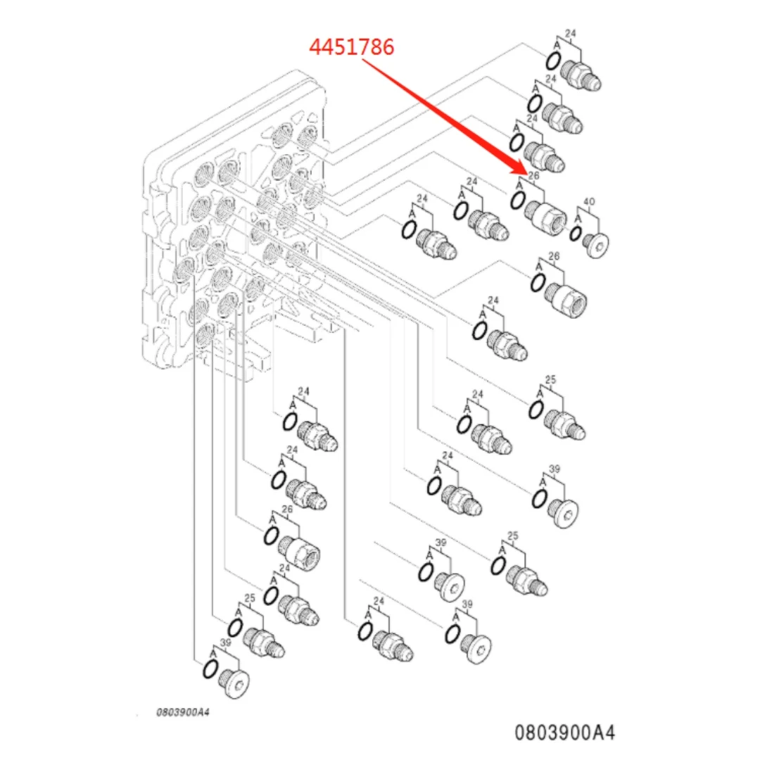 4451786 Original Excavator Connector Information Valve for Hitachi ZX110 ZX200 ZX240-3 ZX450 ZX600 Z