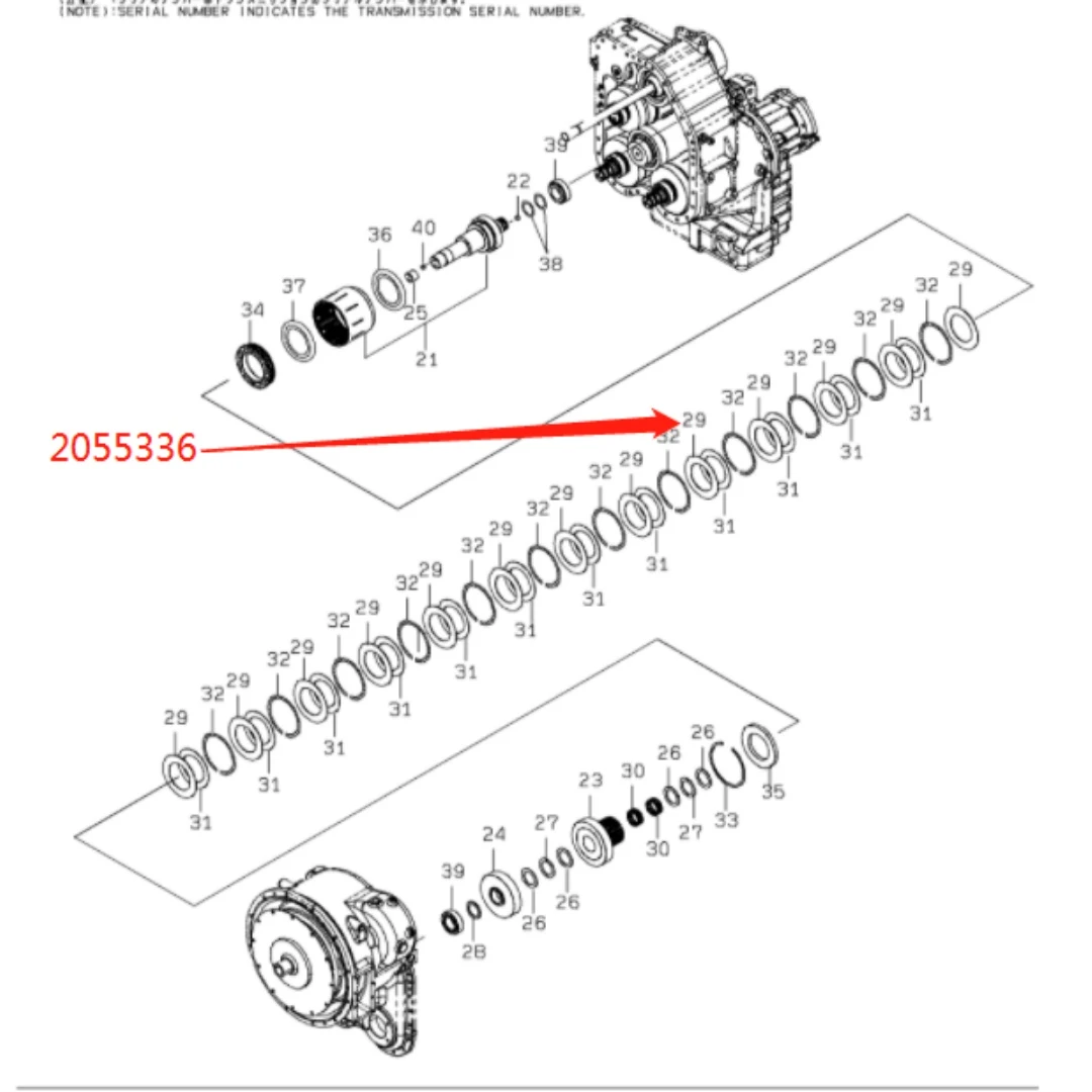 2055336 Original Loader Parts Gearbox Friction Plates for ZW250 ZW310-5A ZW330-6
