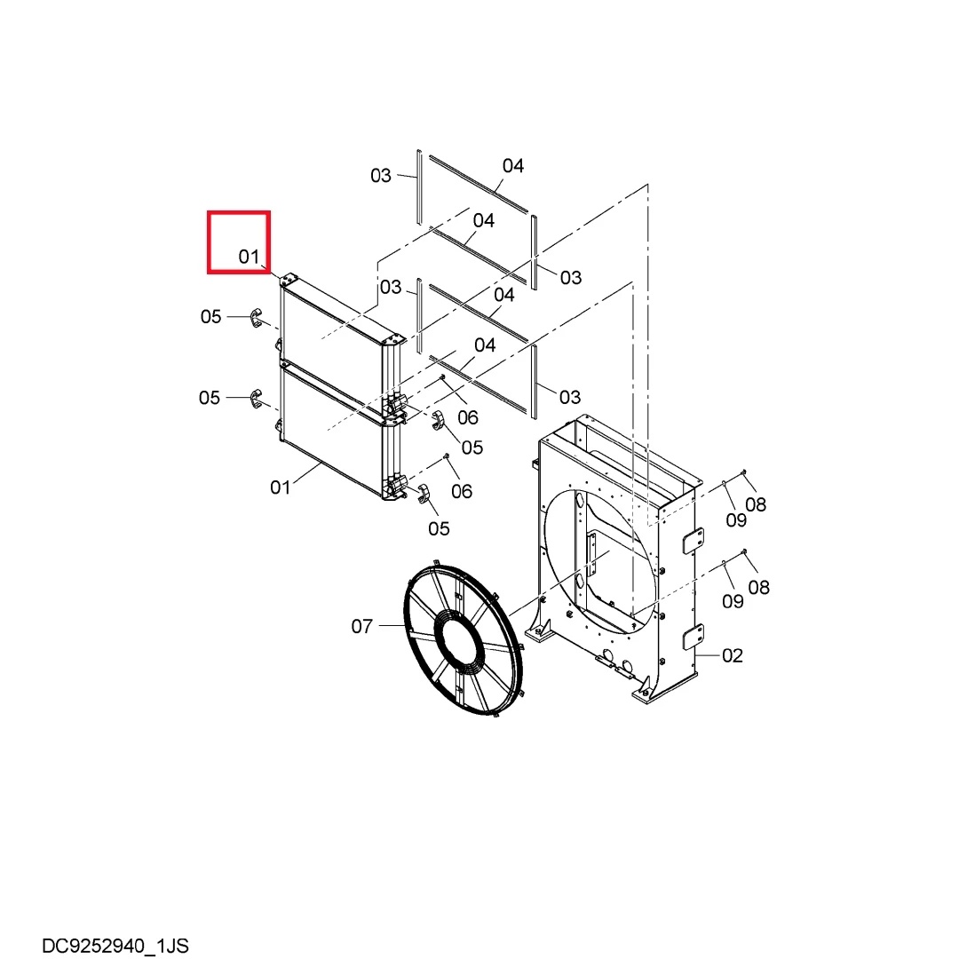 4655038 Original Excavator Oil Temperature Radiator for Hitachi ZX870-3