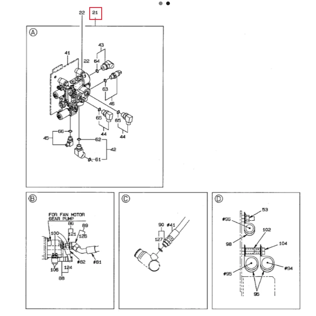 3851134130 Original Loader Spare Parts Control Valve for ZW310-5A Hitachi