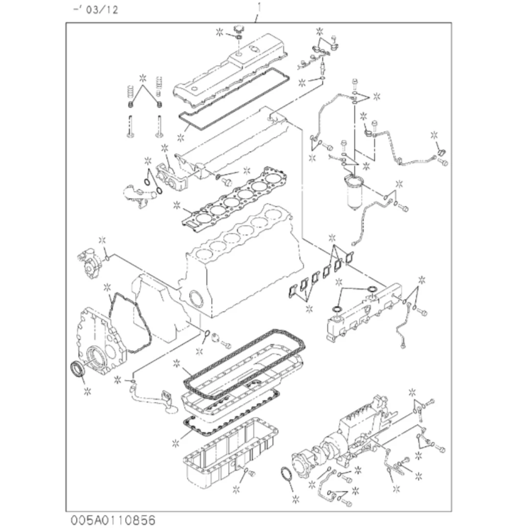 1878133251 Excavator Isuzu 6WG1 Engine Overhaul Kit