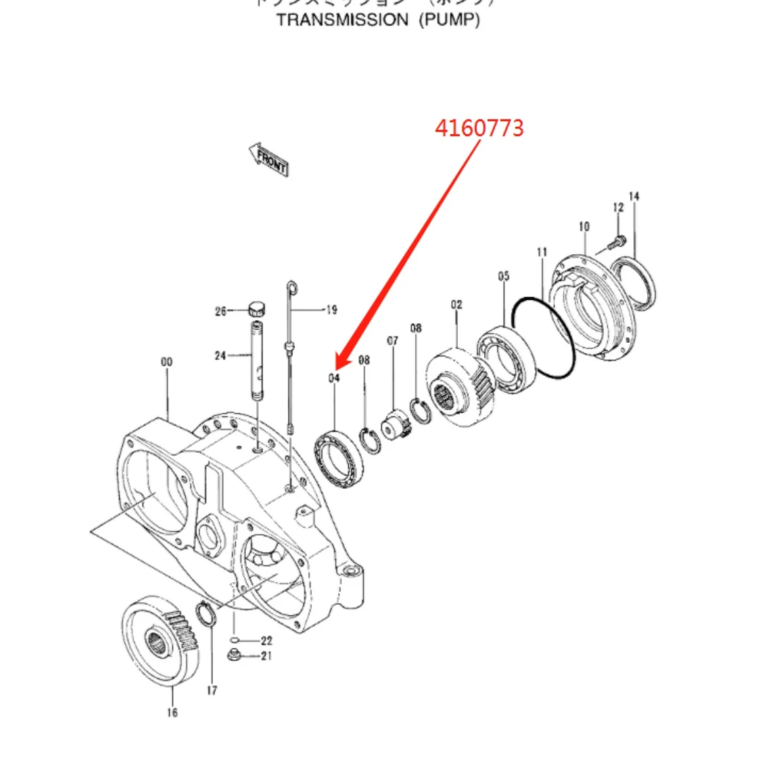 4160773 Original Excavator Hydraulic Gearbox Ball Bearing for EX550-3 ZX600 ZX800 ZX850-3 ZX890-5A