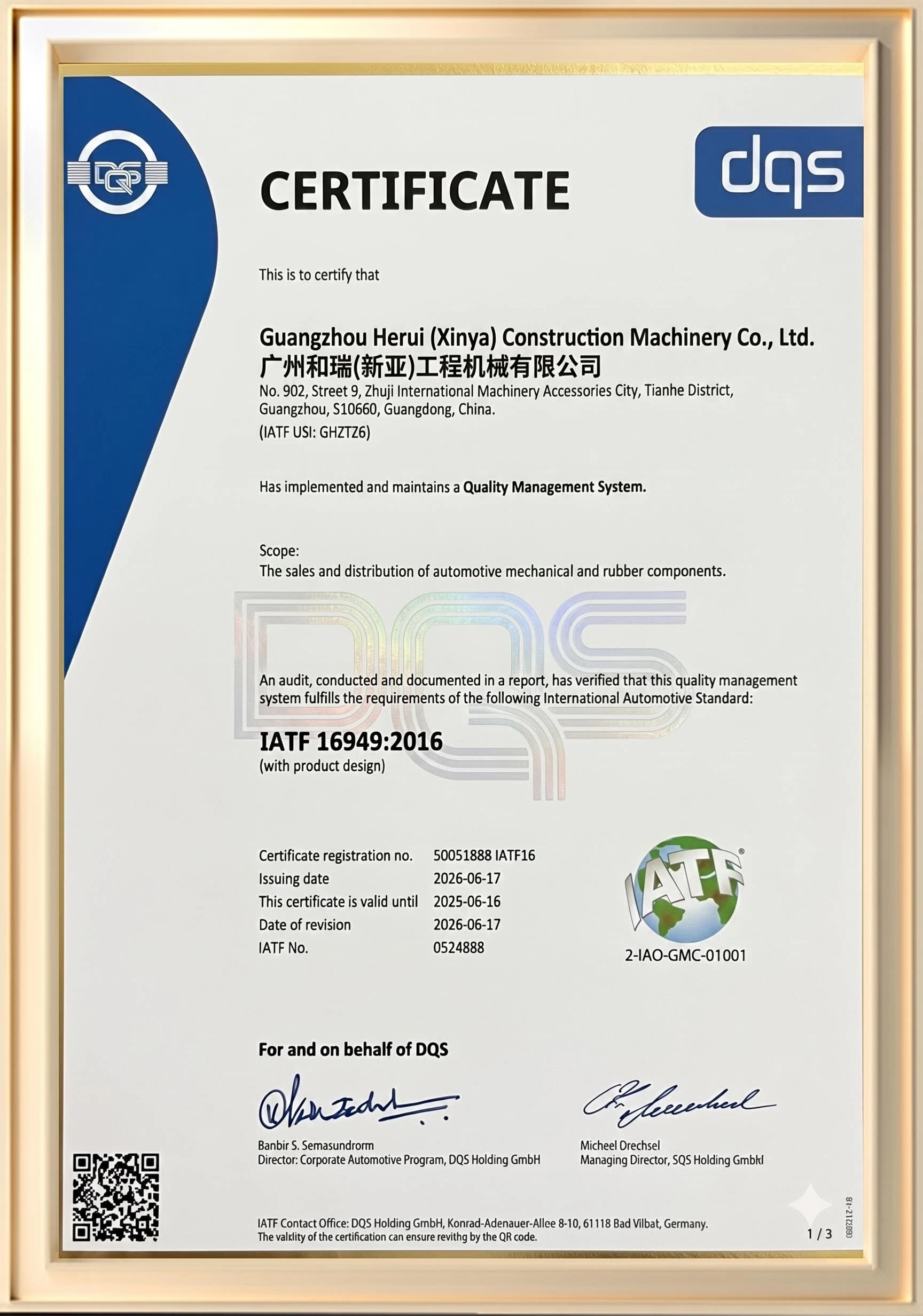 Certifications