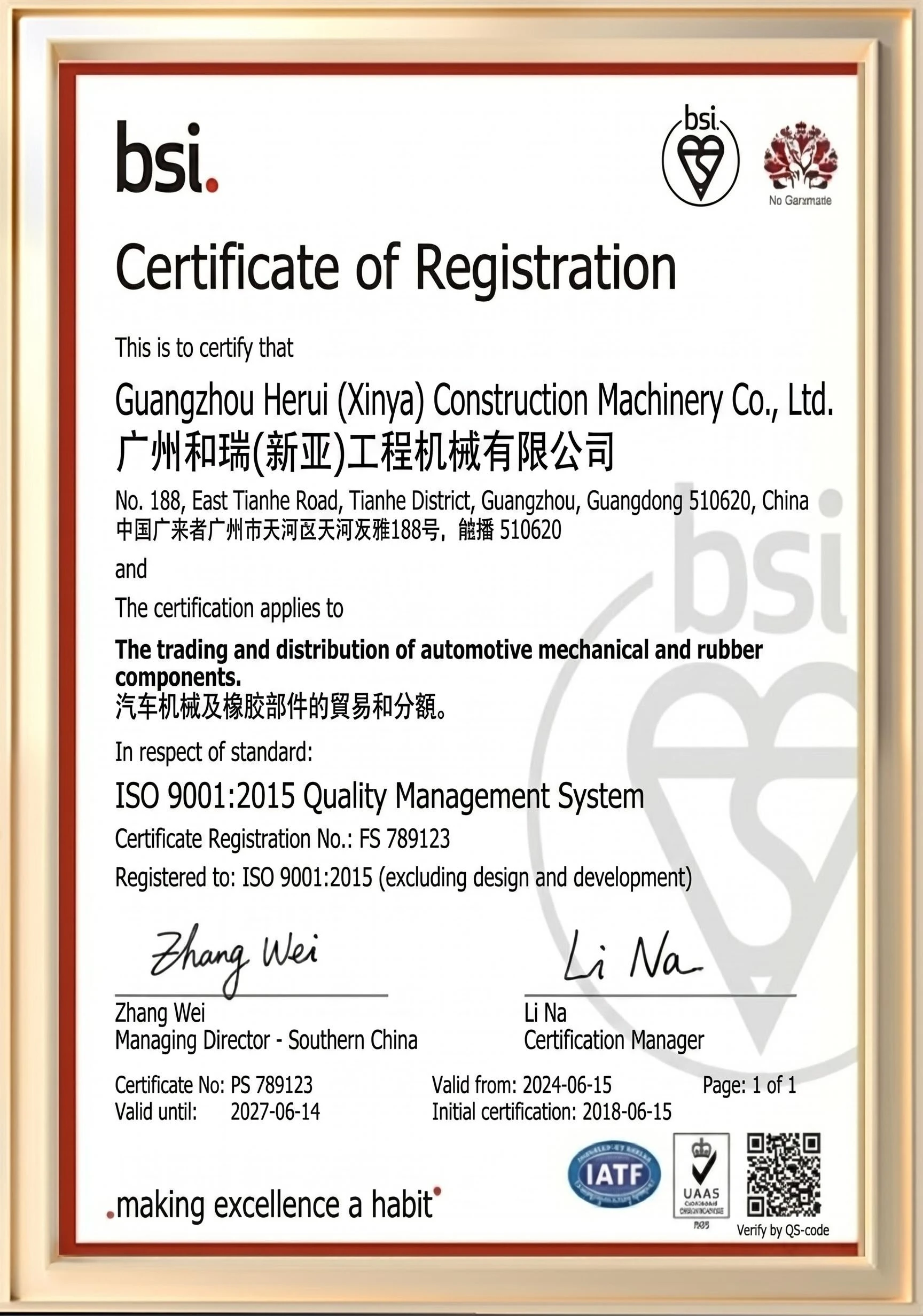 Certifications