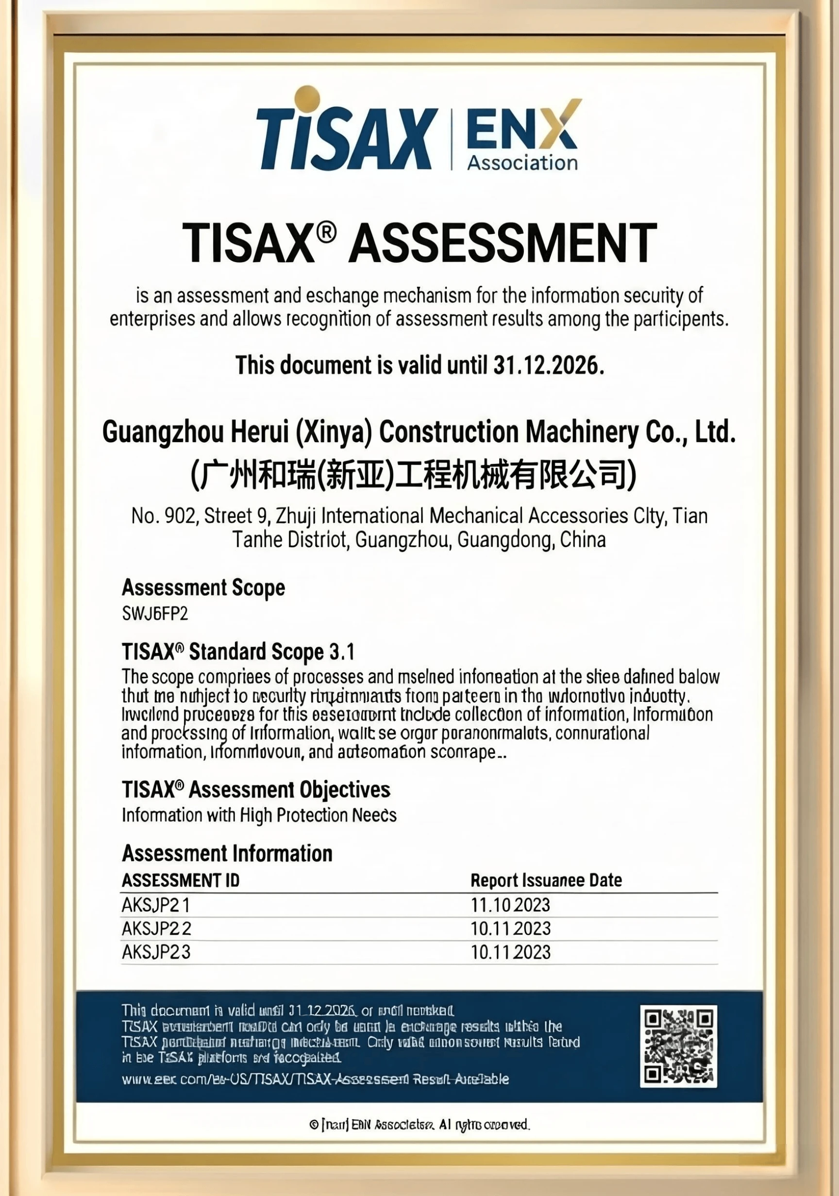 Certifications