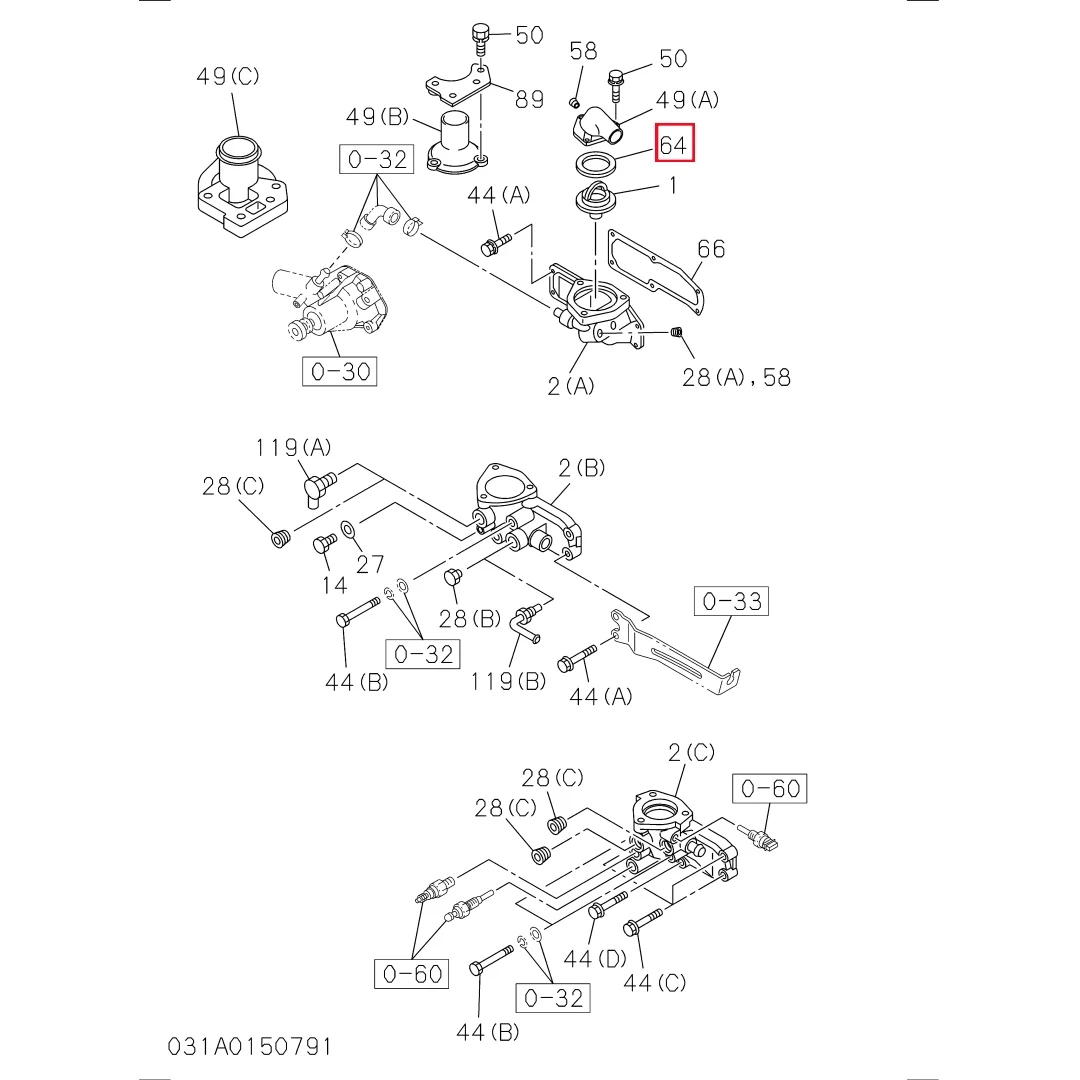 1137430160 Original Genuine Excavator Accessories Parts Output Pipe Gasket 1-13743016-0 for ISUZU EN