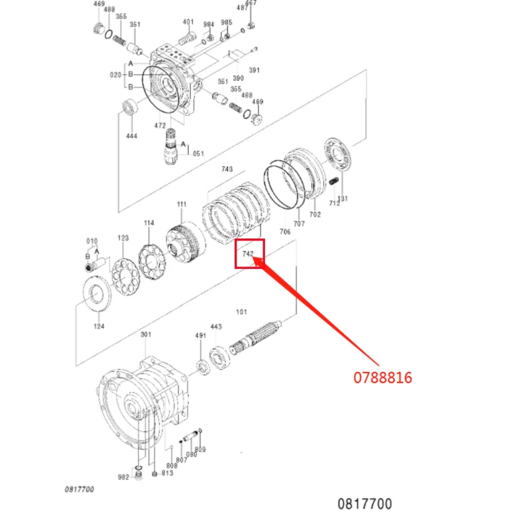 0788816 Original Excavator Swing Motor Parts Brake Pad the Friction Plate for ZX200 ZX230 ZX450 ZX60