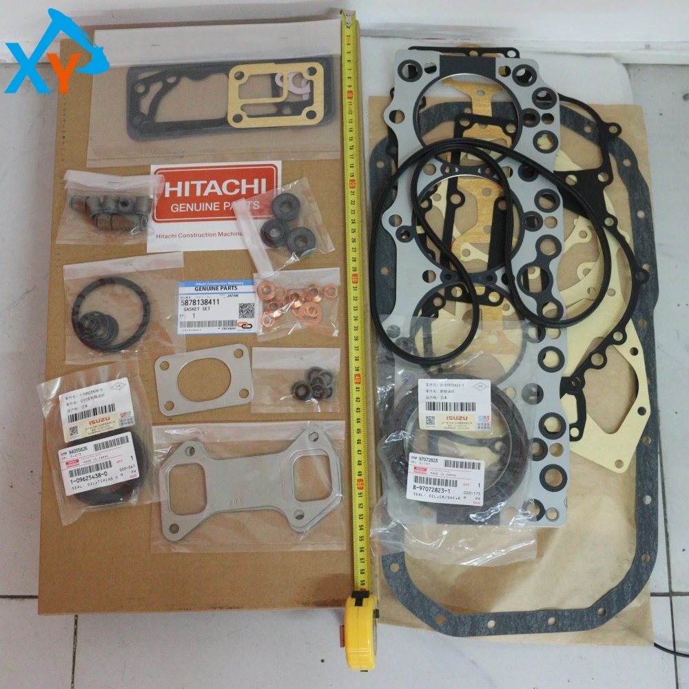5878138411 Genuine Isuzu 4HK1 Engine Overhaul Gasket Kit for Hitachi ZX200-3 ZX240-3