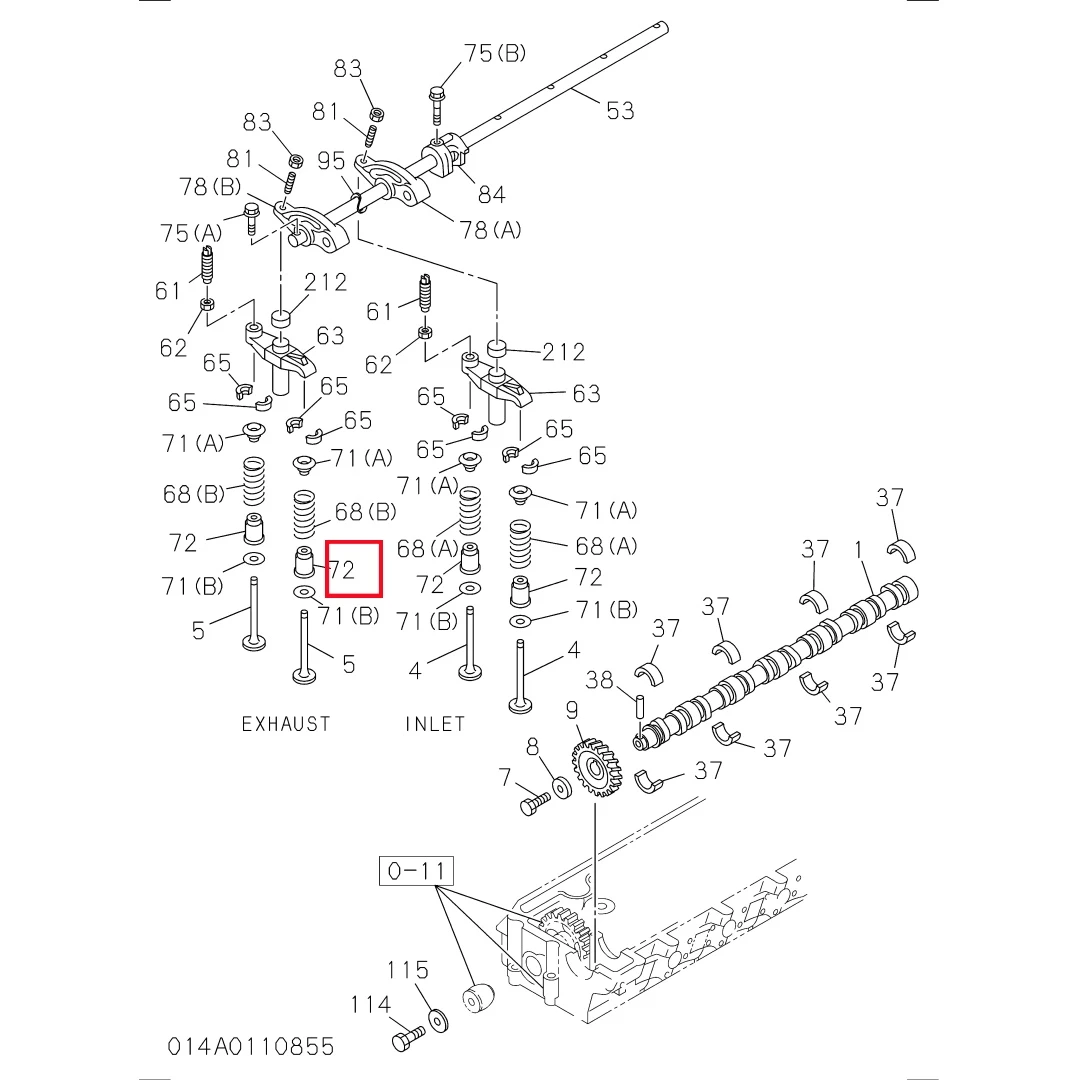 8973767200 Original 4HK1 6HK1 Diesel Engine Valve Guide Seal for Engine Valve System