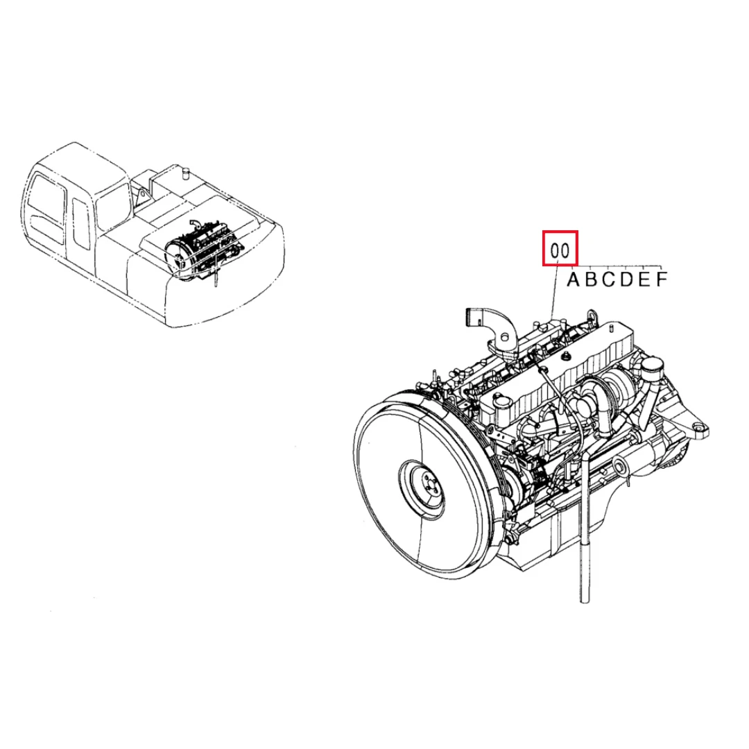 4408595 The Isuzu original 6BG1 engine is used in Hitachi ZX200 excavators.