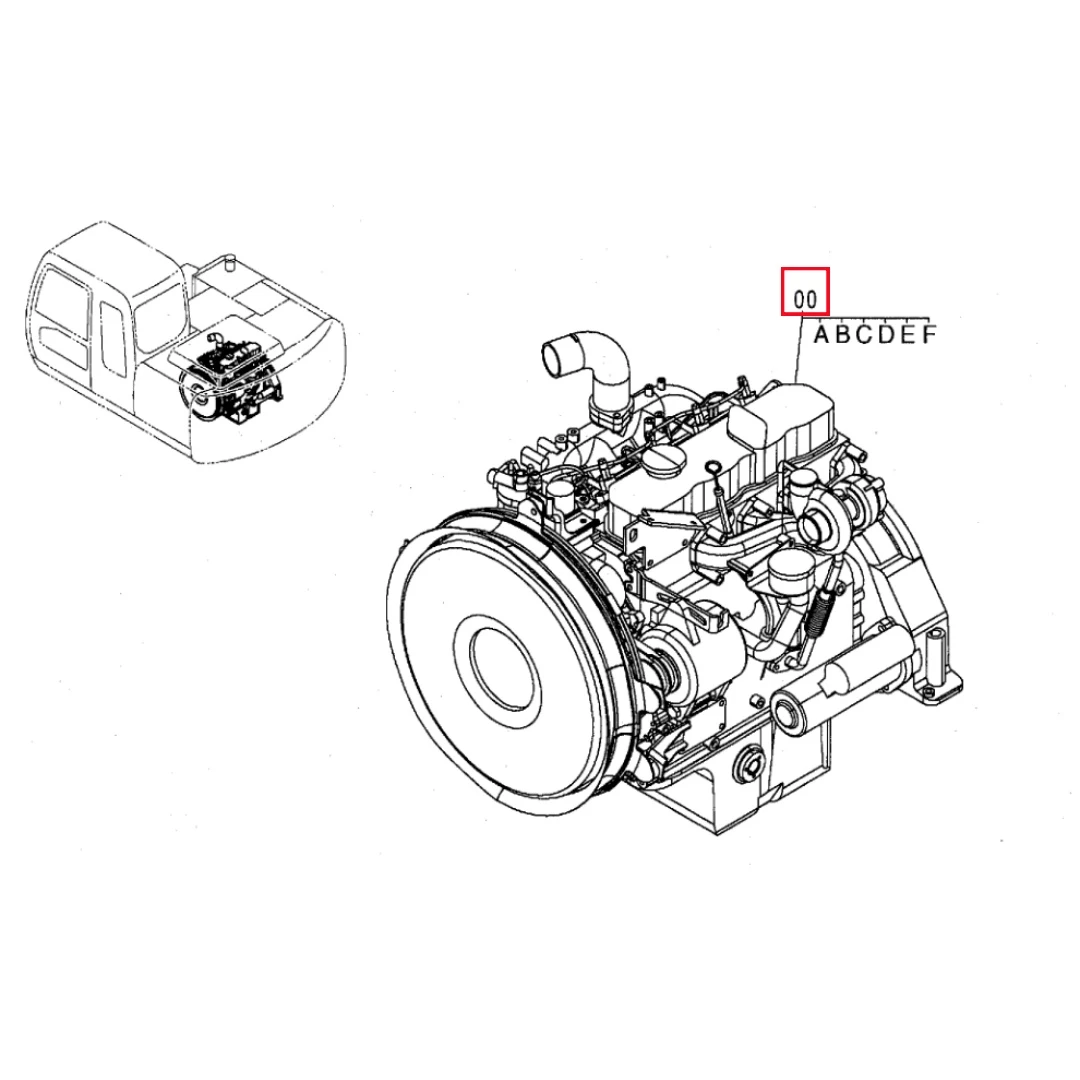 4417960 The Isuzu original 4BG1 engine is used in Hitachi ZX120 excavators.
