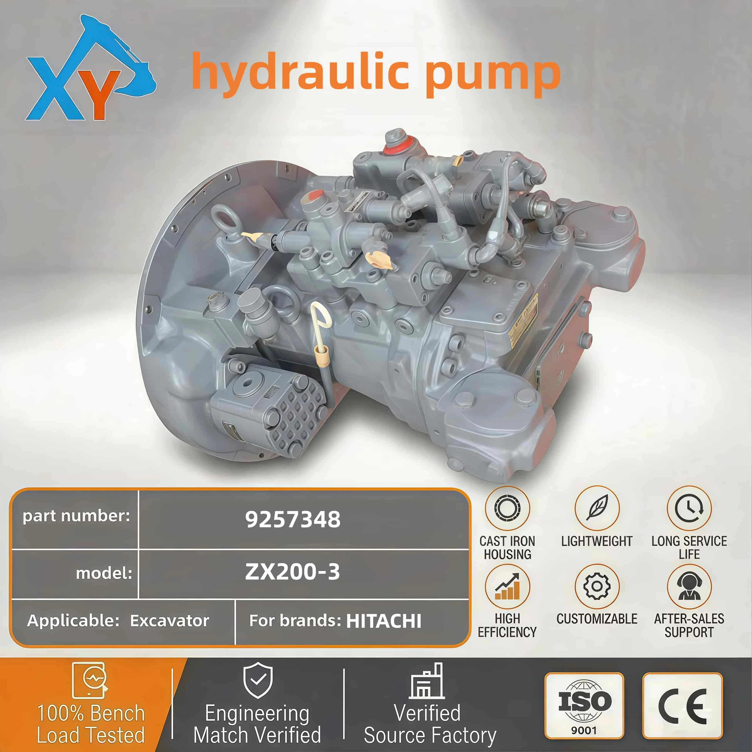 9257348 Hitachi ZX330-3 Excavator Hydraulic Pump Assembly