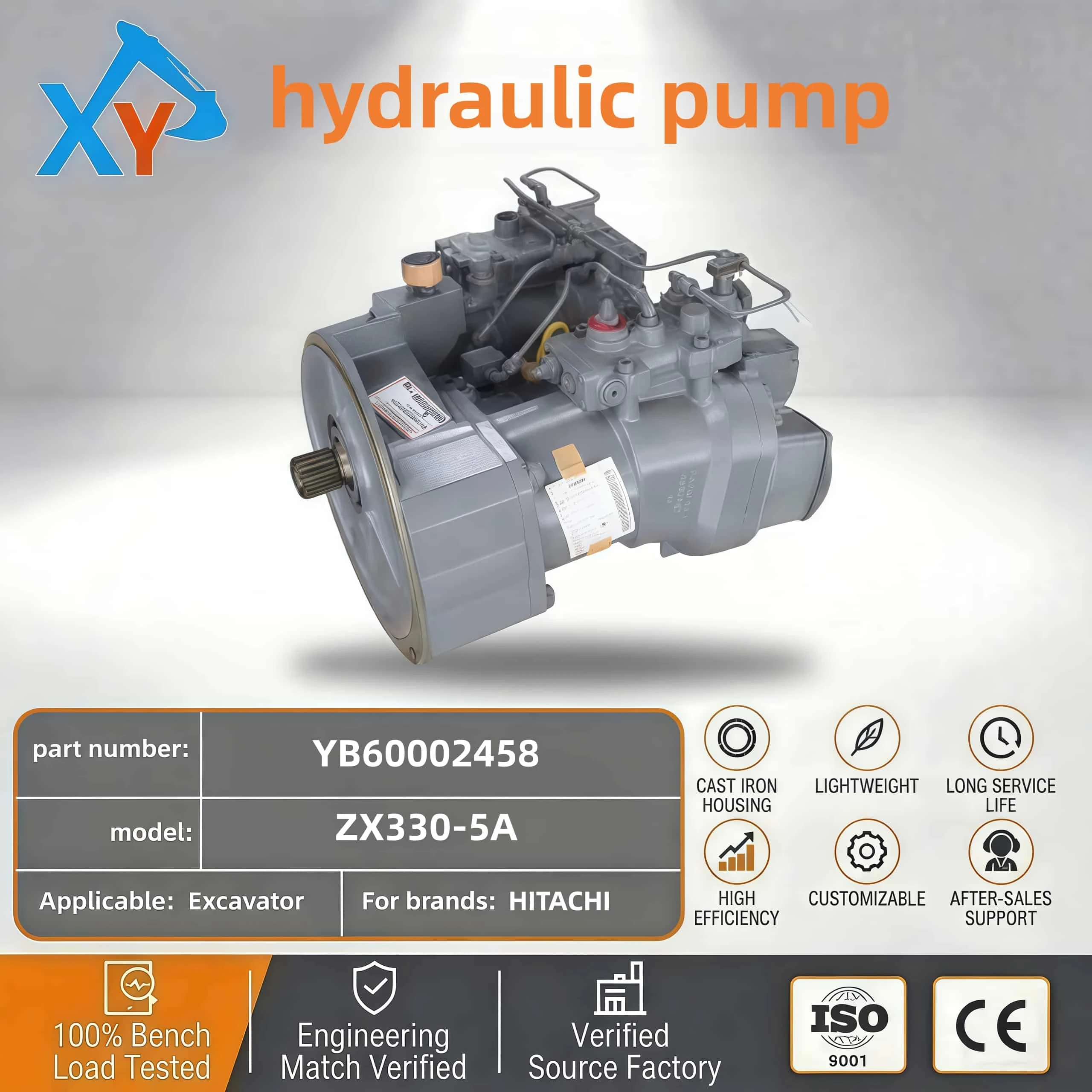 YB60002458 Hitachi ZX330-5A Excavator Hydraulic Pump Assembly