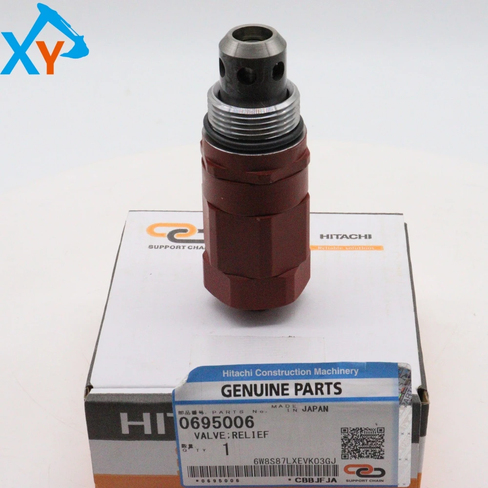 0695006 Genuine Hitachi overflow valve for Hitachi EX8000-6 excavators.
