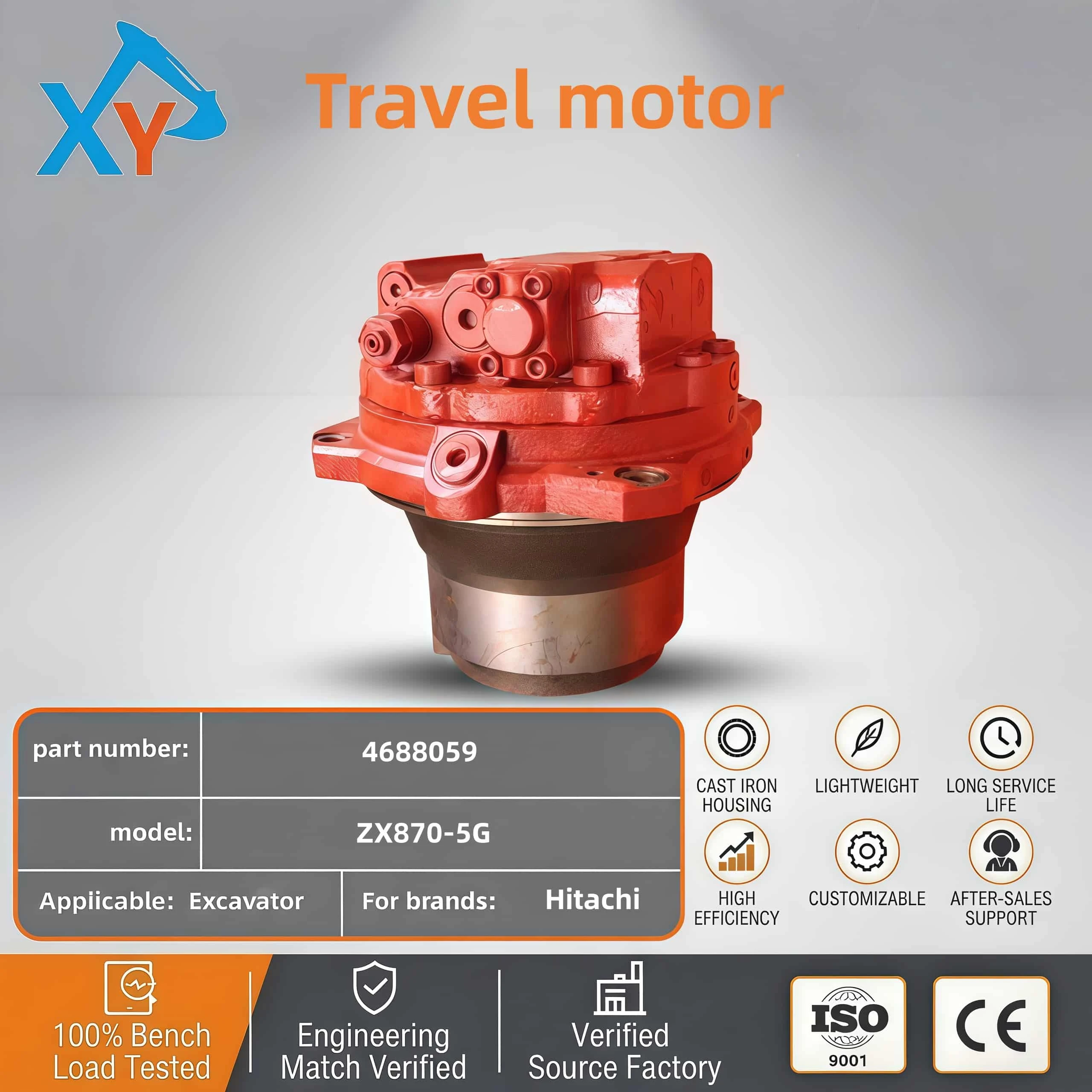 4688059 Hitachi excavator ZX870-5G travel motor assembly