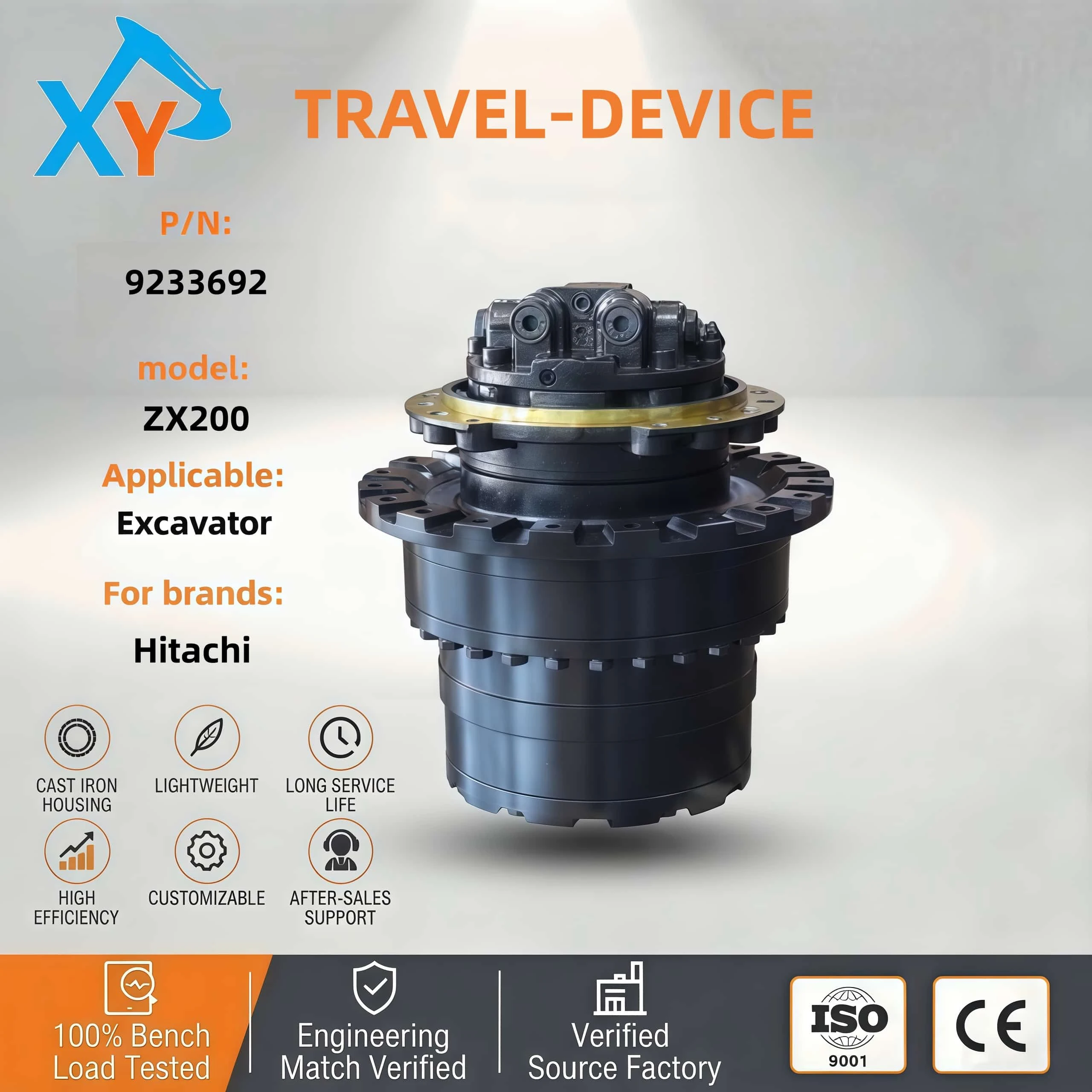 9233692 Made in China travel motor assembly for Hitachi excavator ZX200-3