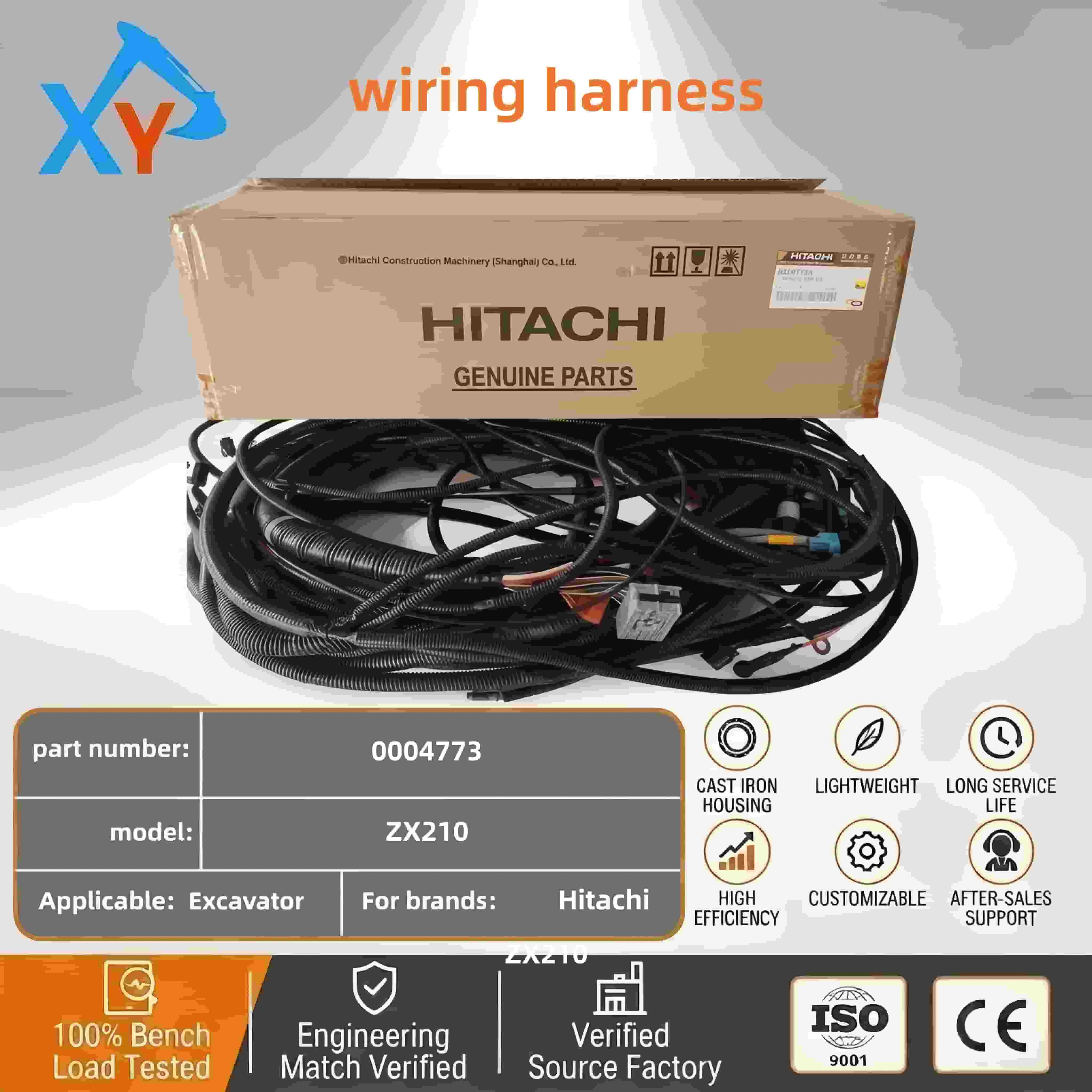 0004773 Genuine Hitachi external wiring harness for Hitachi ZX210 excavator.