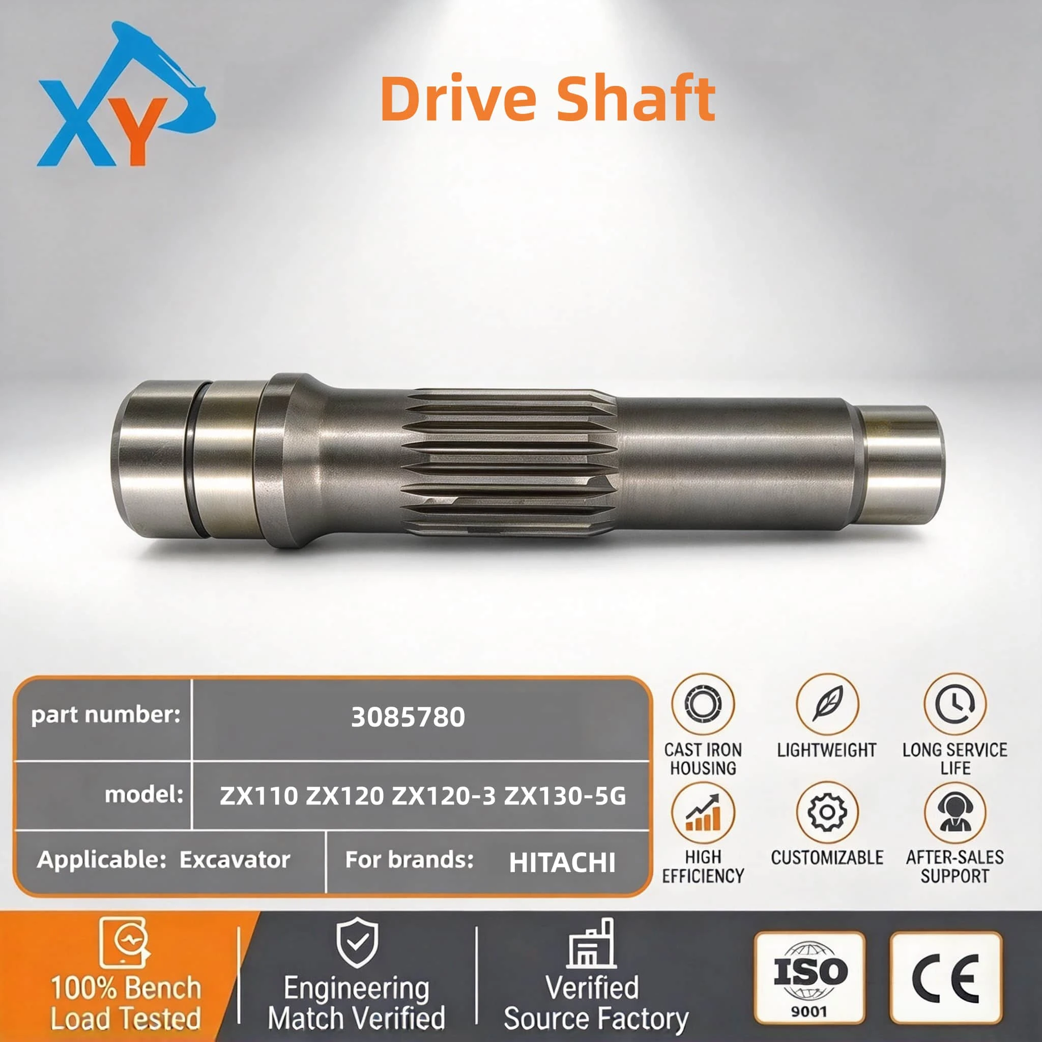 3085780 Original Drive Shaft for ZX135US-7 Excavator
