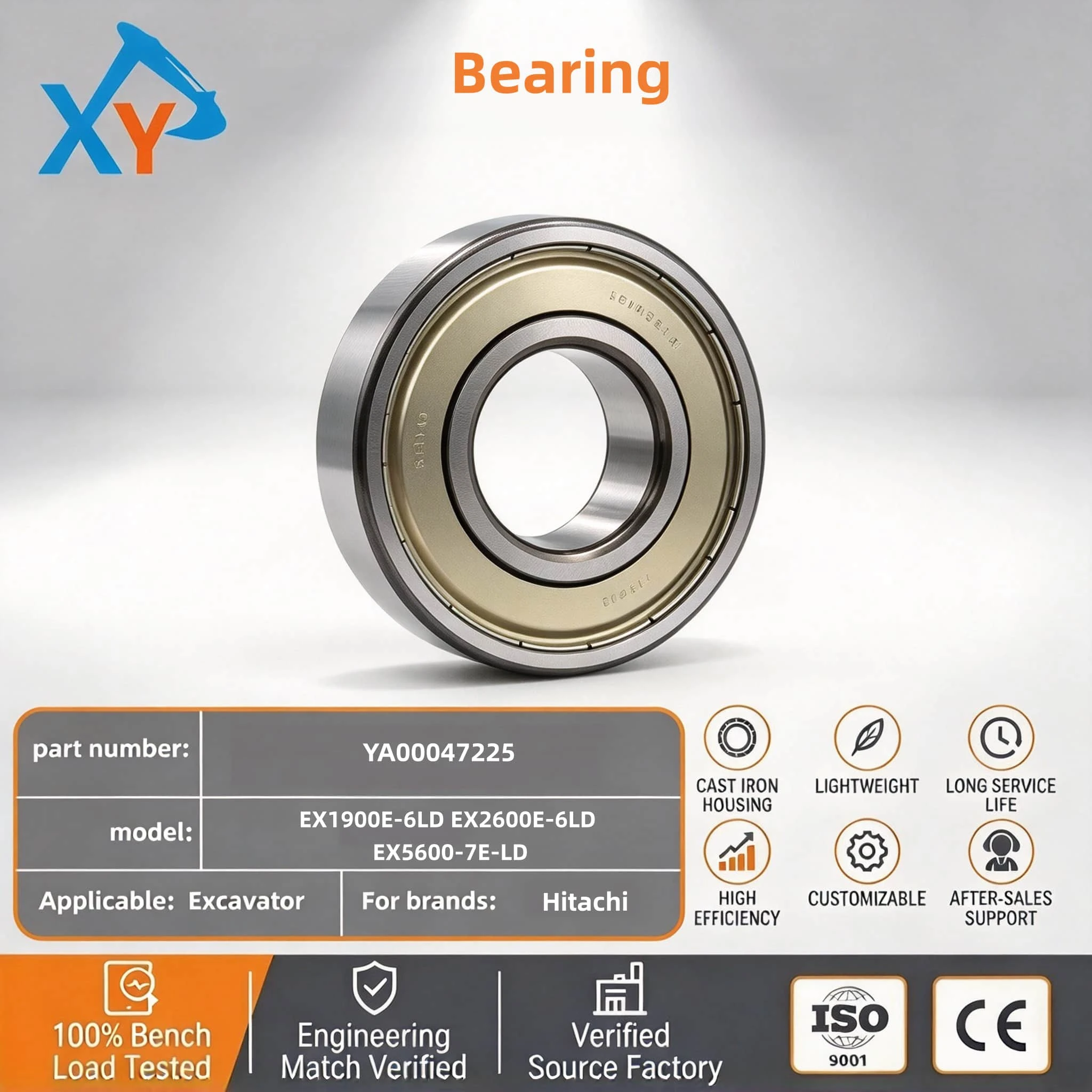 YA00047225 Original Excavator Bearing for Hitachi EX1900E-6LD