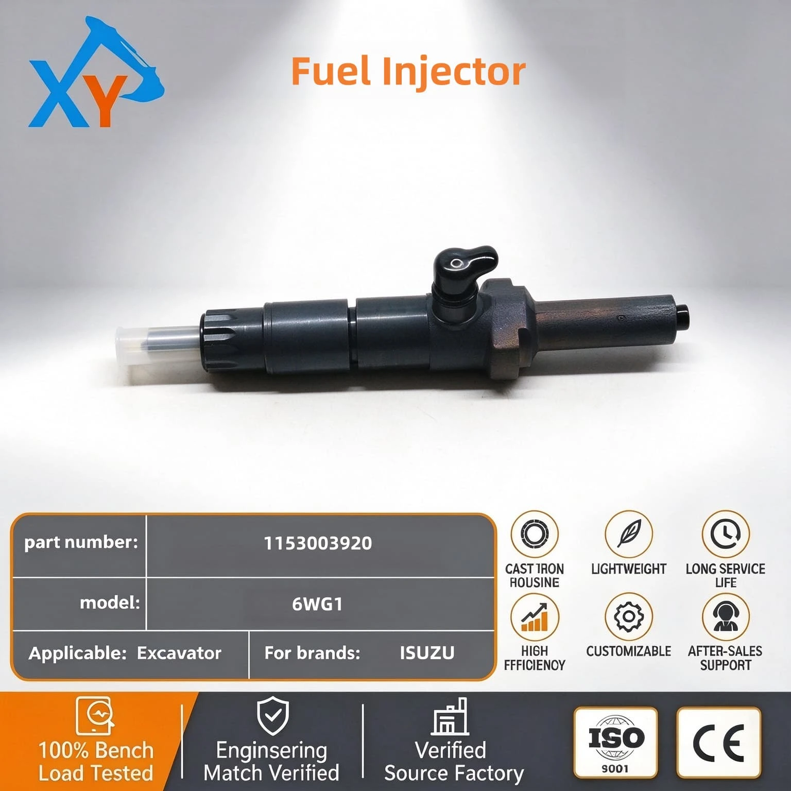 1153003920 Original Excavator 6wg1 Engine Fuel Injector