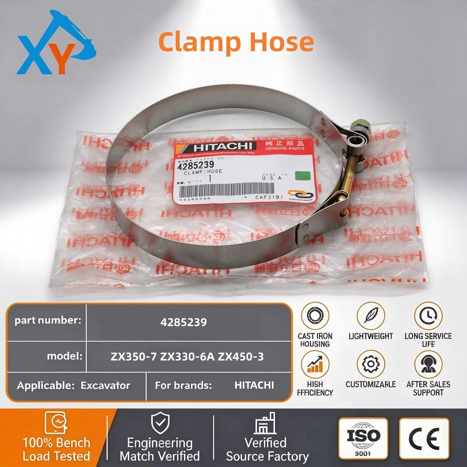 4285239&nbsp;Original Excavator Clamp Hose for Hitachi ZX350-7